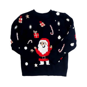 Unknown Brand Girls Navy Santa Sweater size: 5T
